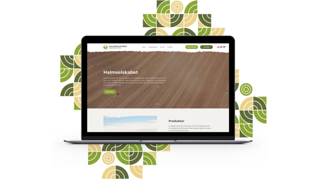 Halmselskabet webdesign mockup