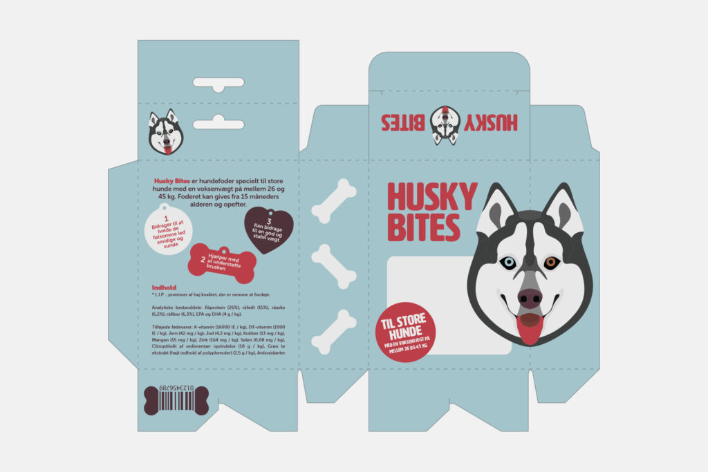 Skoleopgave kundekiks emballage design