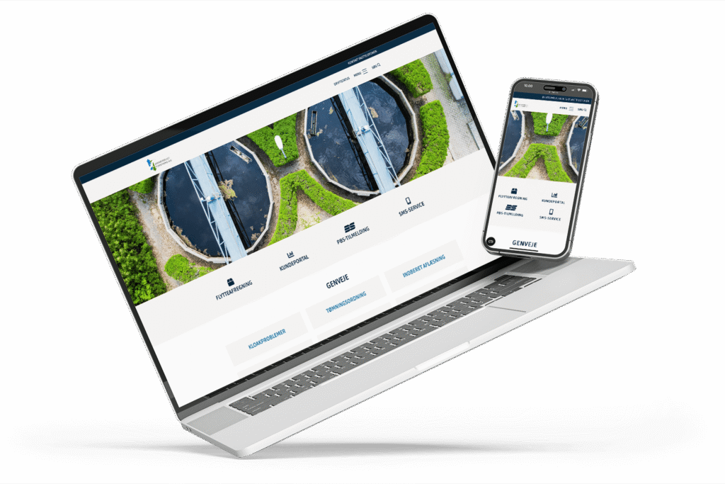 Jammerbugt Forsyning webdesign mockup